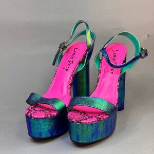 Lemon Drop by Privileged Iridescent Platform Heels – Size 7,5